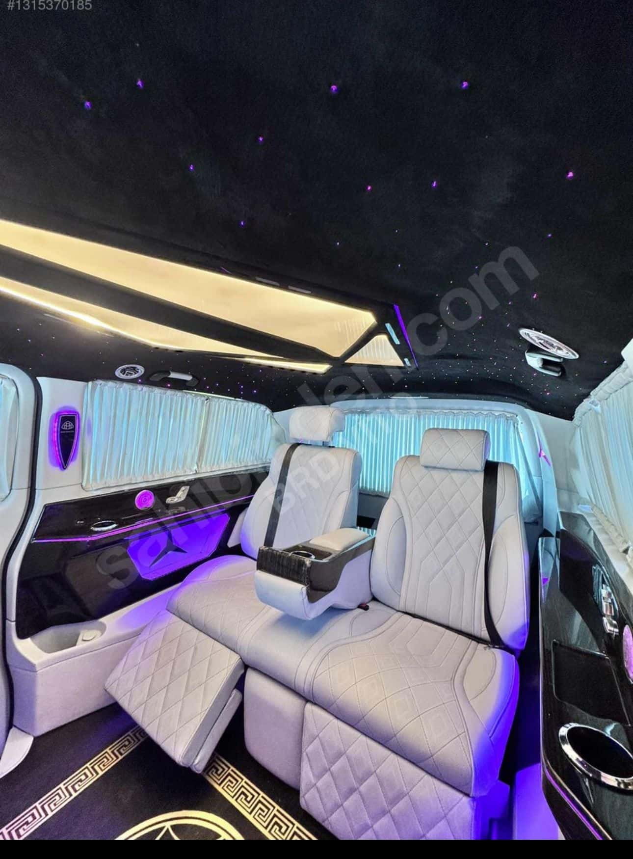 Black Mercedes luxury van front