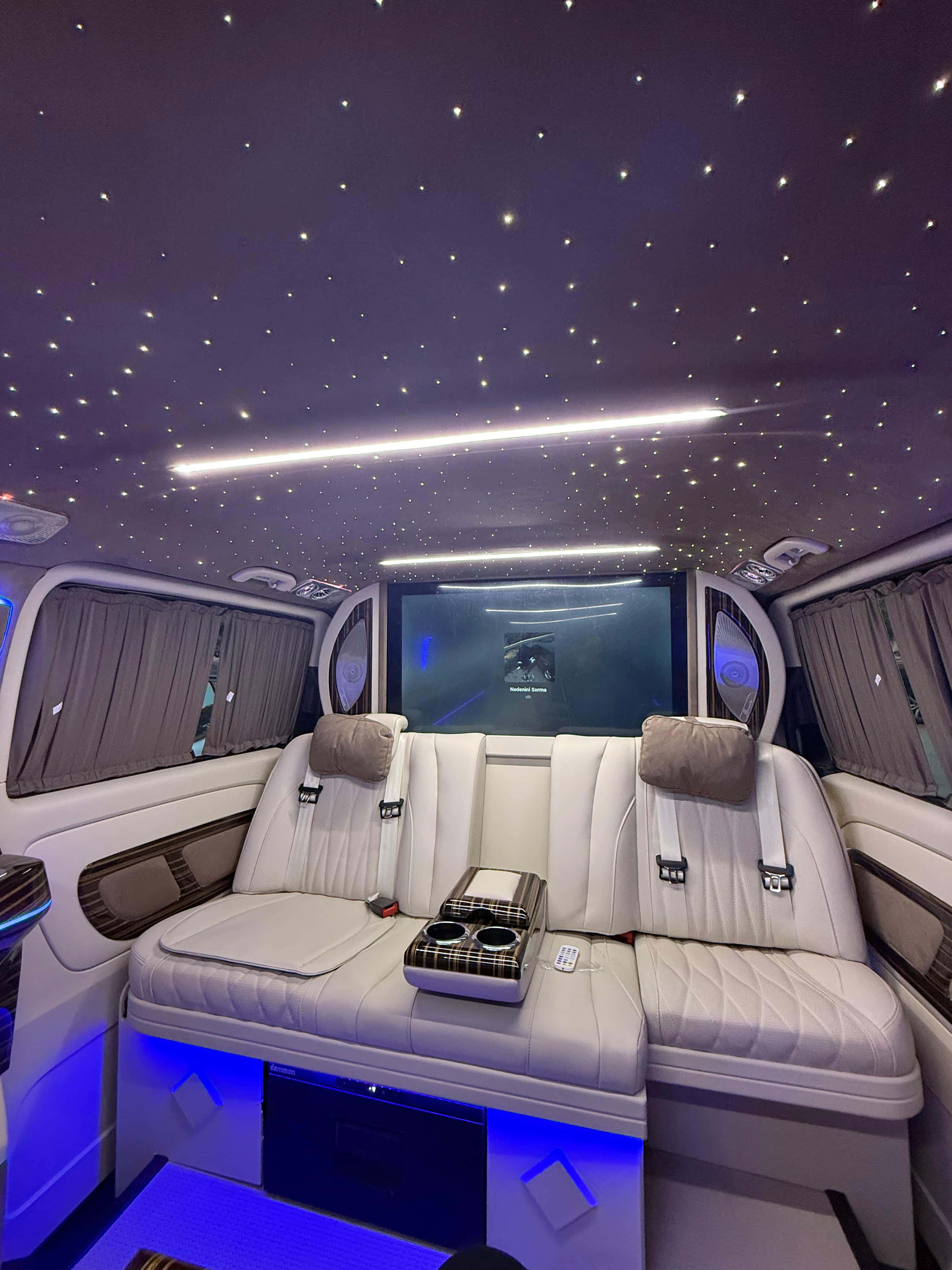 Luxury white leather VIP cabin