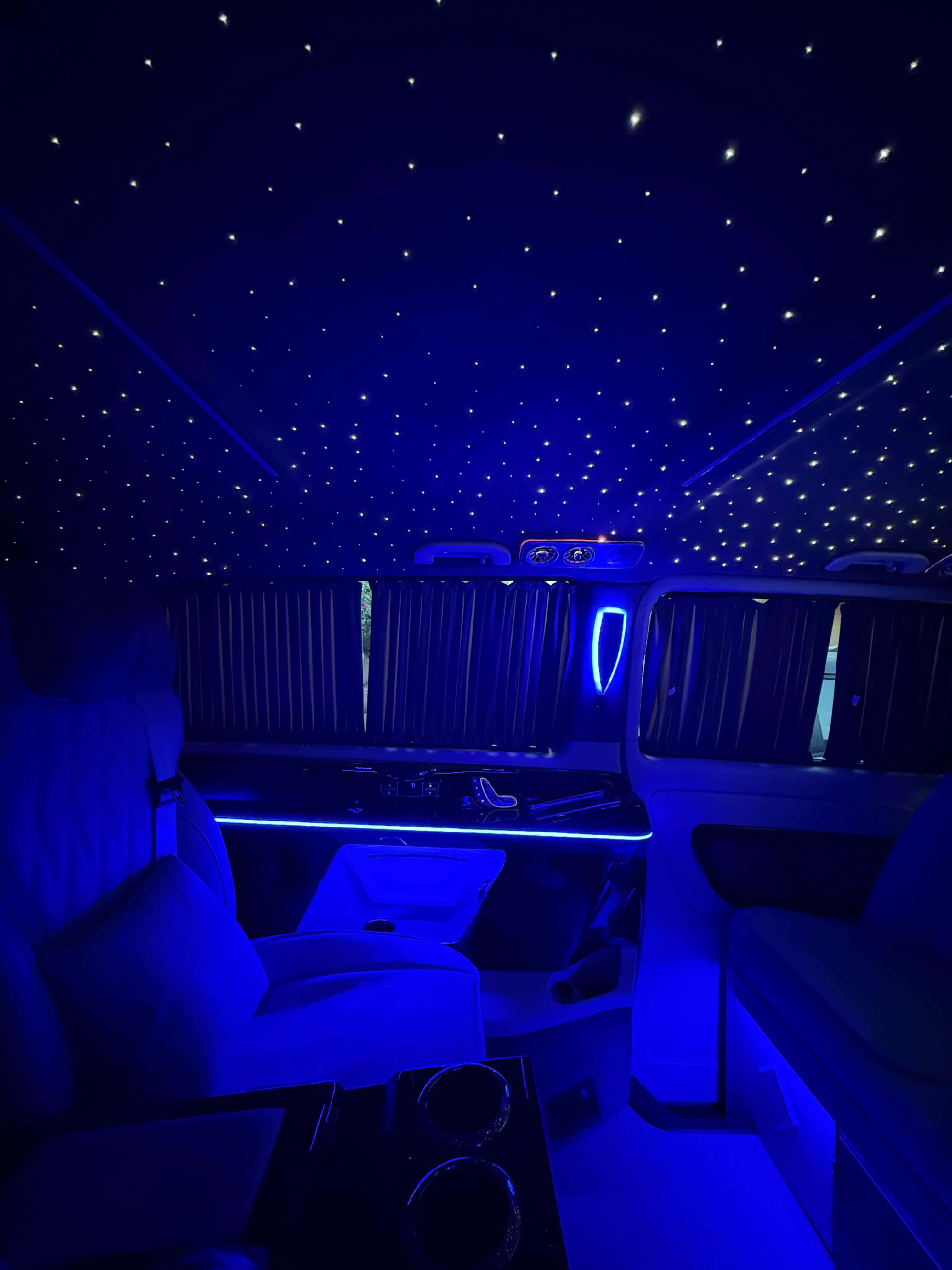 Blue star ceiling cabin